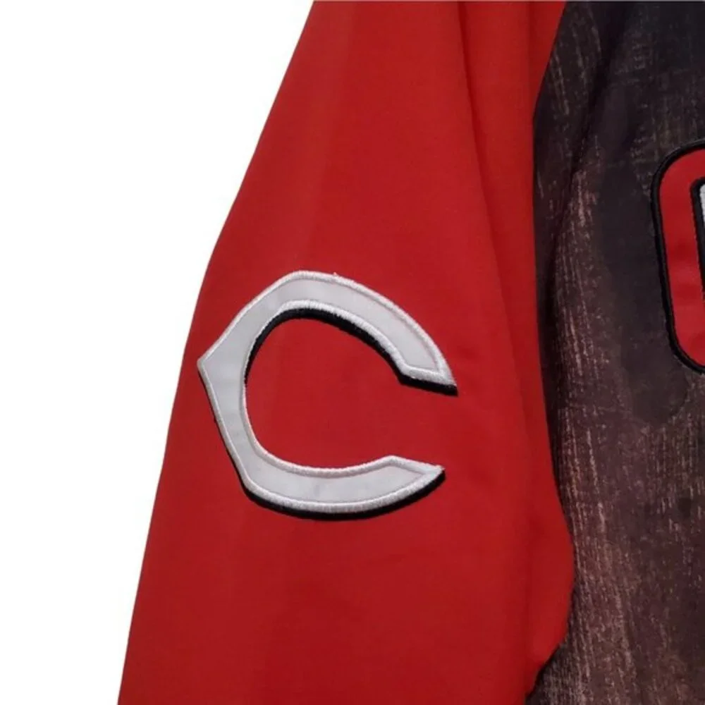 GIII Sports Carl Banks Cincinnati Reds Bomber Jacket L‎ Baseball Graphic Print